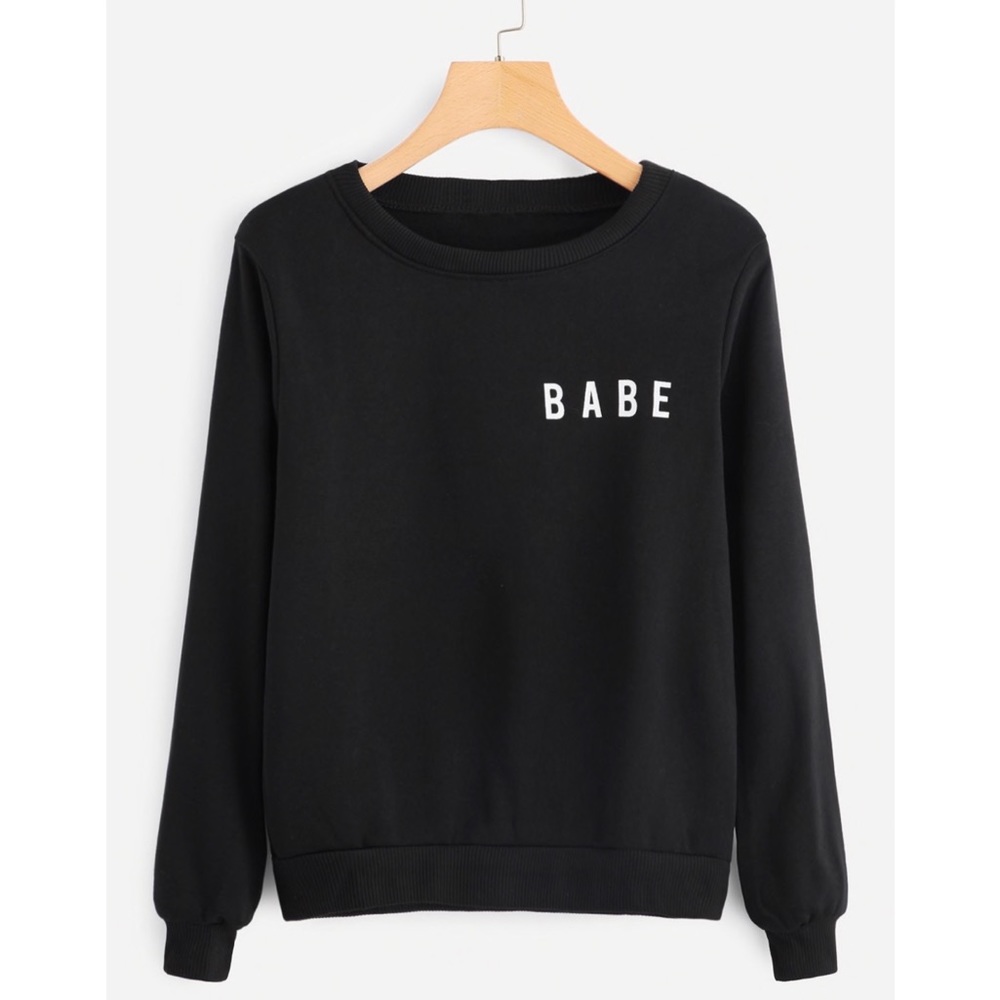 “BABE” Sweatshirt || Black